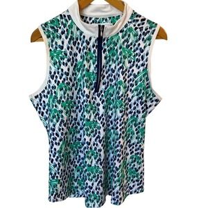 Pebble Beach Golf Shirt Womens XL Dry-Luxe Performance Tennis Activewear 1/4 Zip